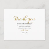 Trouwfotocollage Modern Eerbiedig Bedankt Aankondigingskaart (Achterkant)