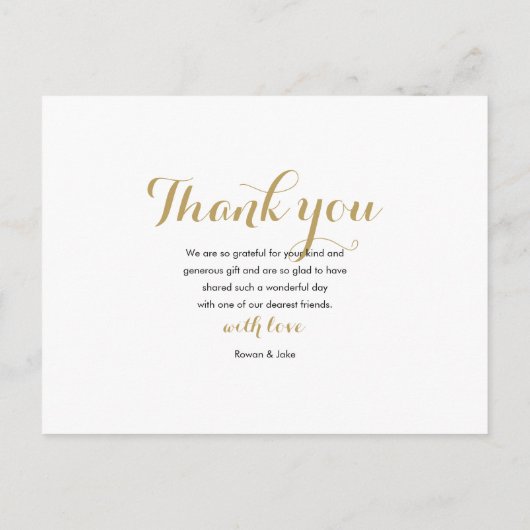 Trouwfotocollage Modern Eerbiedig Bedankt Aankondigingskaart (Achterkant)