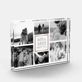 Trouwfotocollage Mr. & Mrs. Black & White Fotoblokken