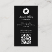 Trouwfotograaf Bloemenfoto QR-code Visitekaartje (Achterkant)