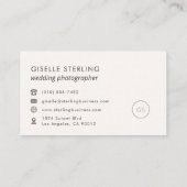 Trouwfotograaf Blush Pink Minimalistische Luxe Visitekaartje (Achterkant)