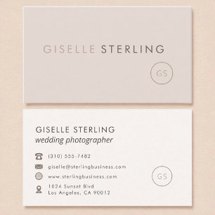 Trouwfotograaf Blush Pink Minimalistische Luxe Visitekaartje