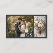 Trouwfotograaf Elegant Script Professional Visitekaartje (Achterkant)