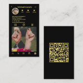 Trouwfotograaf Instagram Fotogrid QR-code Visitekaartje (Voorkant / Achterkant)