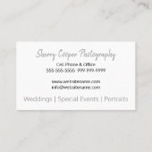 Trouwfotograaf trouwjurk Elegant Visitekaartje (Achterkant)