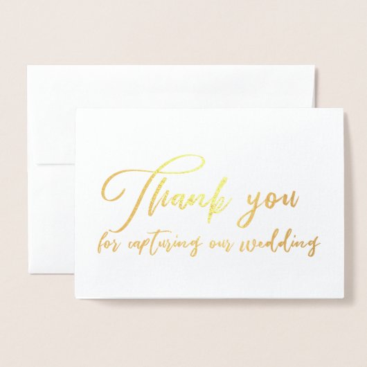 Trouwfotograaf Videograaf Dank u Folie Kaarten (Voorkant met envelop)