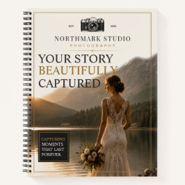 Trouwfotografie branding in vintage stijl notitieboek