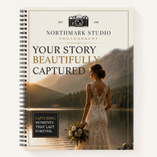 Trouwfotografie branding in vintage stijl notitieboek