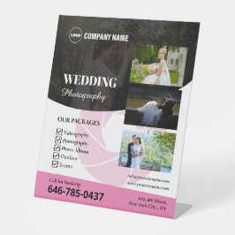 Trouwfotografie Podium Bord Reclamebord Met Voetstuk