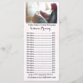 Trouwfotografie Prijscard Kaarten (Voorkant)