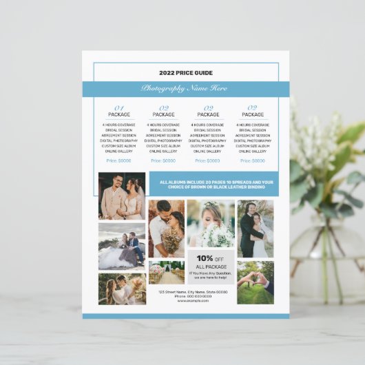 Trouwfotografie Prijsgids Sjabloon (Staand voorkant)
