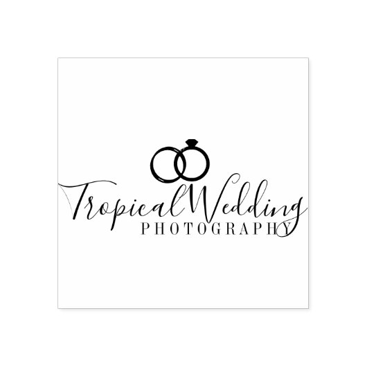 Trouwfotografie Ring logo Kunstenaar Studio Rubberstempel (Afrduk)
