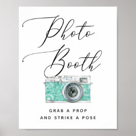 Trouwfotohokje bord | Elegante kalligrafie Poster