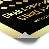 Trouwfotohokje met vergulde marquee letters poster (Hoek)