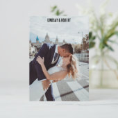 trouwfotokaart bedankkaart (Staand voorkant)