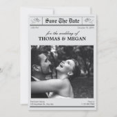 Trouwfotokrant Save The Date (Voorkant)