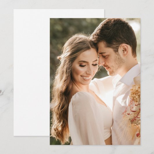 Trouwfotolaag voor Onderliggende Vellum Overlay Kaart (Voorkant / Achterkant)