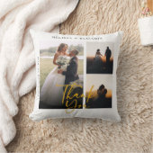 Trouwfoto's Collage Dank Je Geschenk Kussen (Deken)