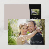 Trouwfoto's Dank u 3,5 x 5 Kaart (Voorkant / Achterkant)