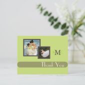 Trouwfoto's Dank u briefkaarten, duidelijk Briefkaart (Staand voorkant)