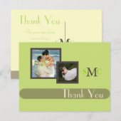 Trouwfoto's Dank u briefkaarten, duidelijk Briefkaart (Voorkant / Achterkant)