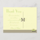 Trouwfoto's Dank u briefkaarten, duidelijk Briefkaart (Achterkant)