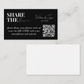 Trouwfoto's delen | Deel de Love QR-code Informatiekaartje (Voorkant / Achterkant)