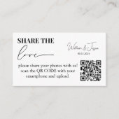 Trouwfoto's delen | Deel de Love QR-code Informatiekaartje (Voorkant)