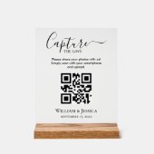Trouwfoto's Delen Met QR Code Acryl Bord (Voorkant)