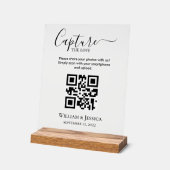 Trouwfoto's Delen Met QR Code Acryl Bord (Hoek)