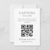 Trouwfoto's Delen Met QR-code Kaart (Voorkant)