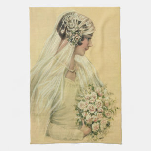 Trouwfoto's in vintage stijl, Victoriaanse bruid Theedoek
