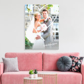 TROUWFOTO's lief hart overlay om zelf te tekenen Canvas Afdruk (Insitu (Woonkamer))