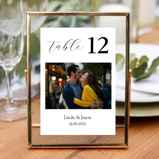 Trouwfoto's met Reis Thema Tafel Nummer Kaarten