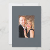 Trouwfoto's met witte kersenbloesems save the date (Achterkant)