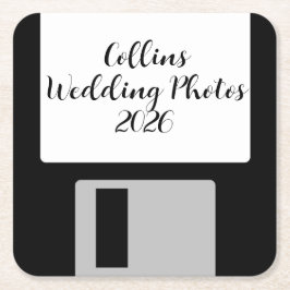 Trouwfoto's op Floppy Disk Onderzetter Personalise