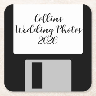 Trouwfoto's op Floppy Disk Onderzetter Personalise