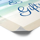 Trouwfoto's op het strand met oceaan golven & cade poster (Hoek)