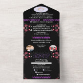 Trouwfoto's Tekst Aangepaste Trouwdag All In One Uitnodiging (Binnen)