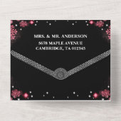 Trouwfoto's Tekst Aangepaste Trouwdag All In One Uitnodiging (Achterkant)