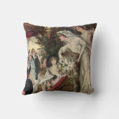 Trouwfoto's van pasgetrouwden, Victoriaanse bruid  Kussen (Achterkant)