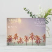 Trouwfoto's voor strandbestemming in Florida Save The Date (Staand voorkant)
