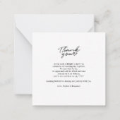 Trouwfotoscript bedankt notitiekaartje (Achterkant)