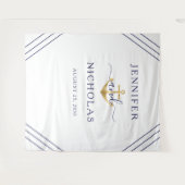 Trouwfotostand achtergrond Nautical Goud Anker Wandkleed (Voorkant (horizontaal))