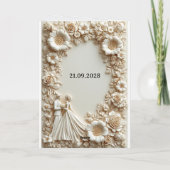Trouwframe met reliëf van bruid en bruidegom in bl kaart (Achterkant)