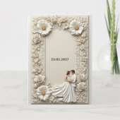 Trouwframe met reliëf van bruid en bruidegom in bl kaart (Achterkant)
