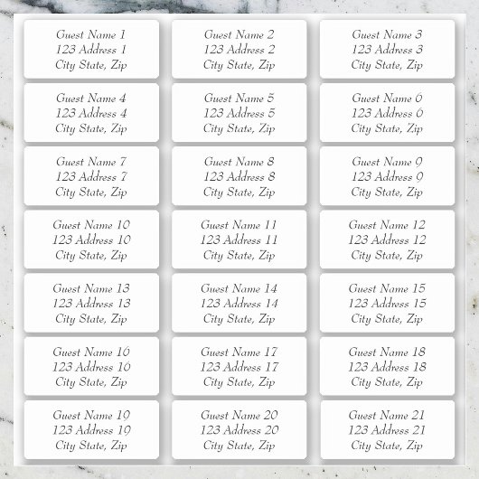 Trouwgast adres Stickers