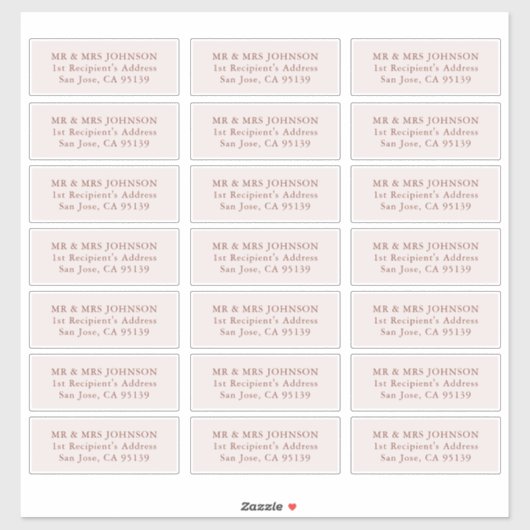 Trouwgast adreslabel 21 verschillende adressen sticker (Vel)