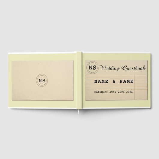 Trouwgast boek auteur rustieke bibliotheek geel (Volledig)