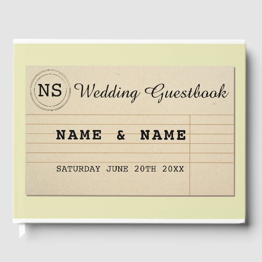 Trouwgast boek auteur rustieke bibliotheek geel (Voorkant)